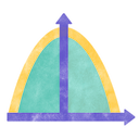 Algebra illustration featuring a computer displaying graph of a mathematical function.