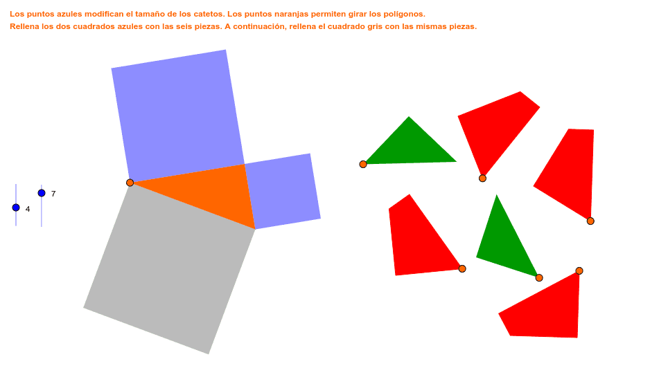 Teorema de puzle para comprobarlo – GeoGebra