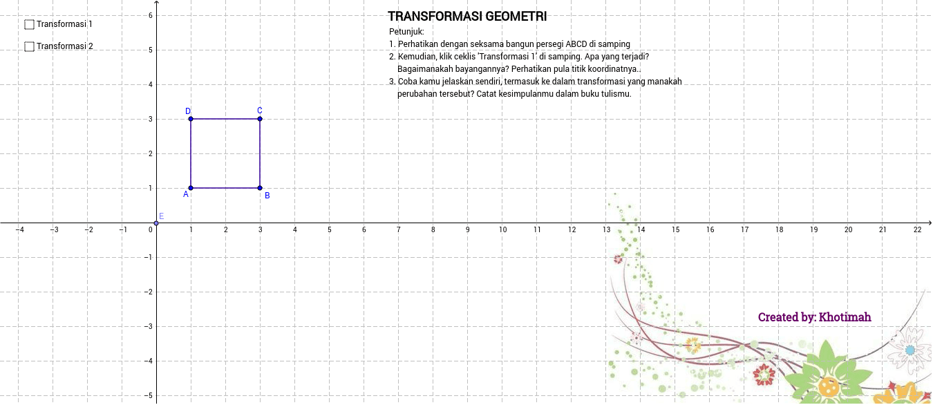 Transformasi Geometri Geogebra<script async src=