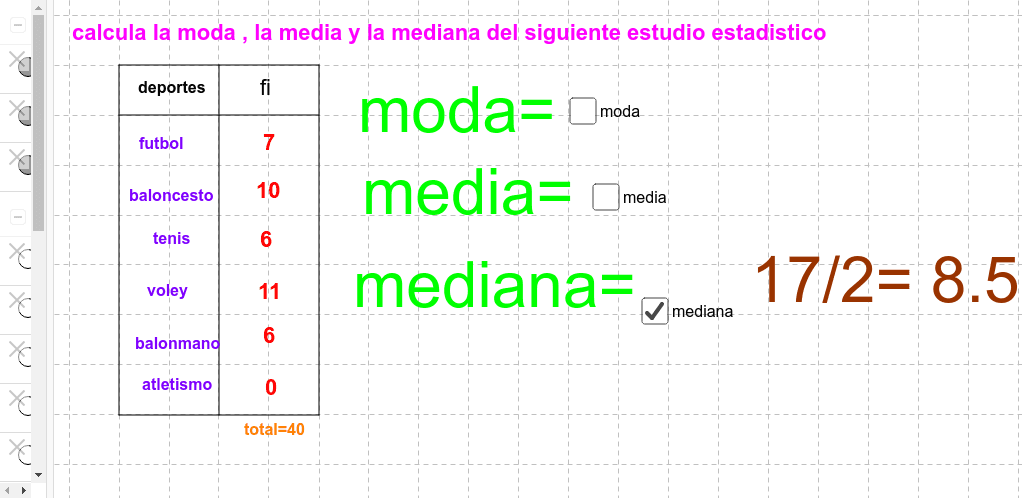Como Calcular Media Mediana Y Moda