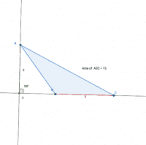 Triangle area altitude GeoGebra