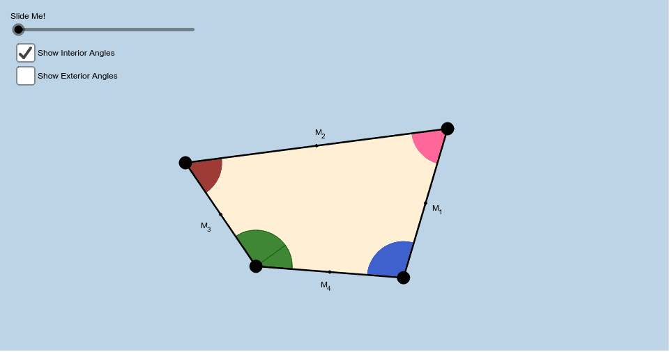 Quadrilateral Angle Theorems Geogebra