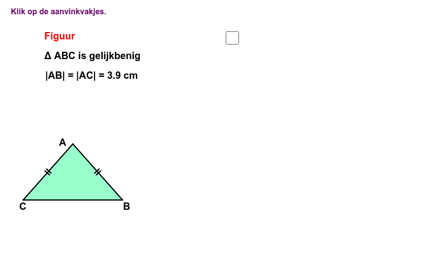 Eigenschap v/d basishoeken in een gelijkbenige