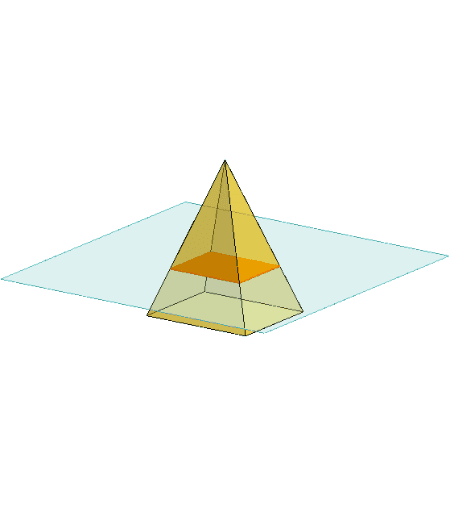四角錐體的截面 Geogebra