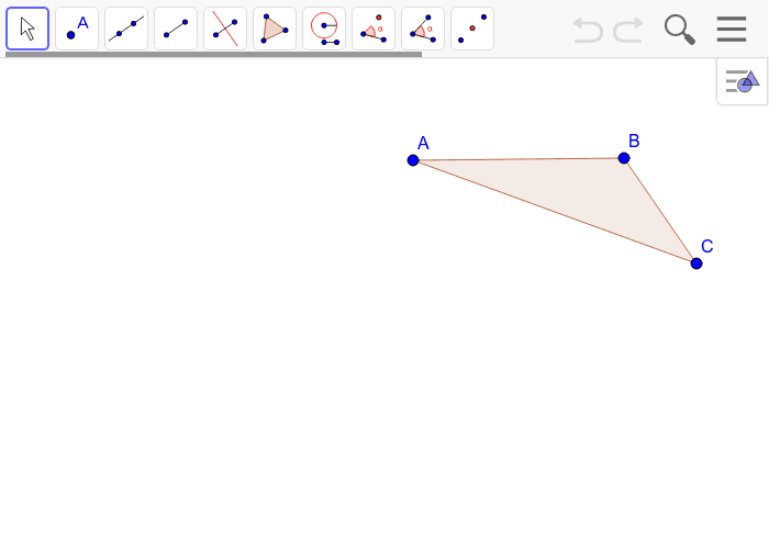1) Create a scale drawing of triangle ABC with a scale factor of r = 3
