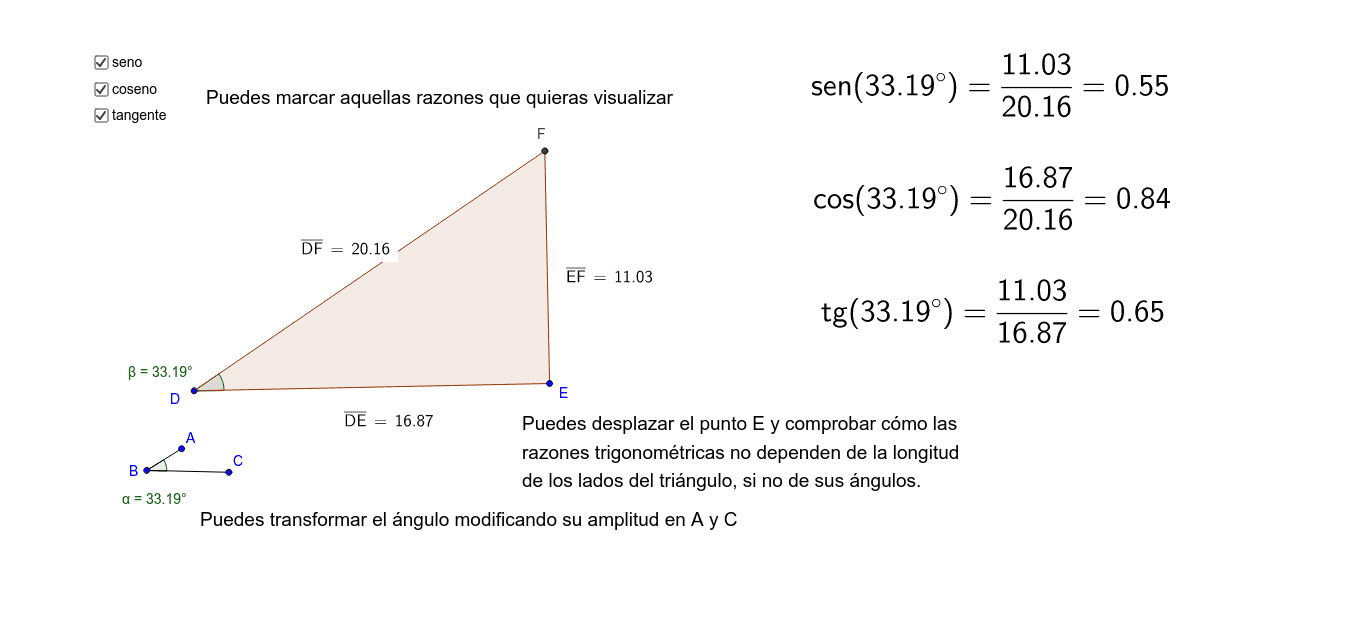 en un triángulo rectángulo – GeoGebra