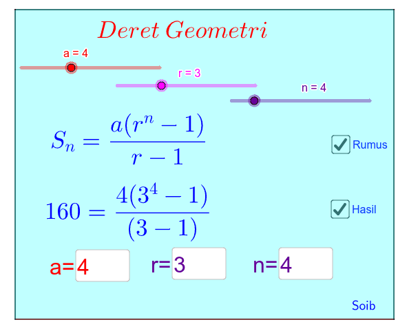 Deret Geometri Geogebra<script async src=