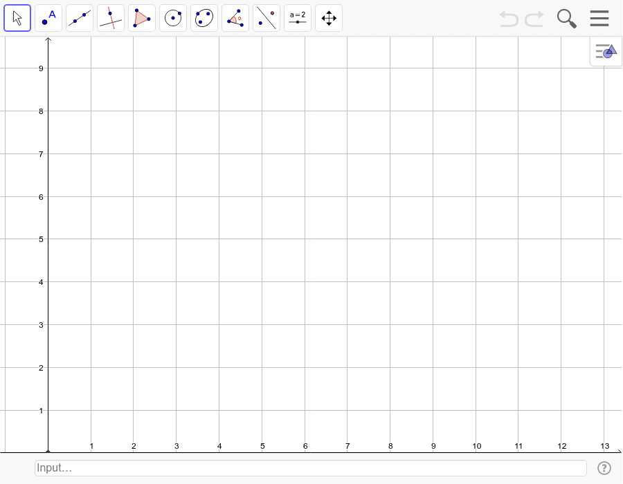 Disegna la retta r passante A(4,2) e B(2,4). Trova sulla retta i punti C e D distanti 4 quadretti dal punto E(5,5). Traccia la perpendicolare s passante per E alla retta r.