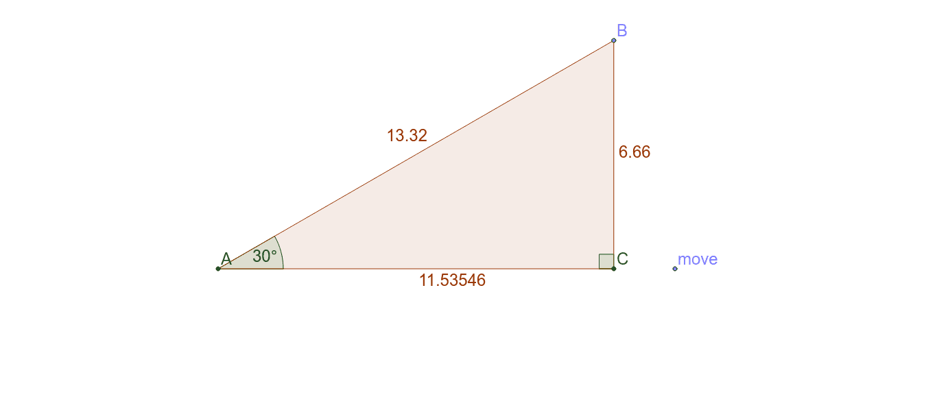 Trig ratios and the 30 degree angle geogebra