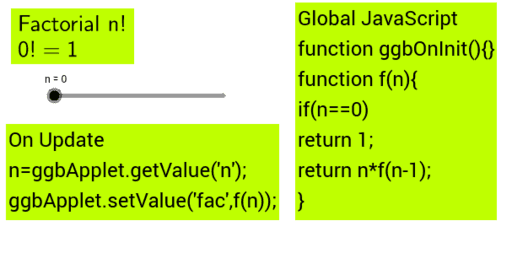 JavaScript factorial – GeoGebra