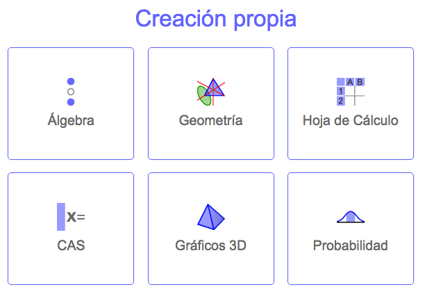 Opciones para la creación de elementos propios