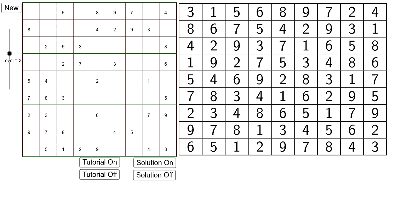 Sudoku – GeoGebra