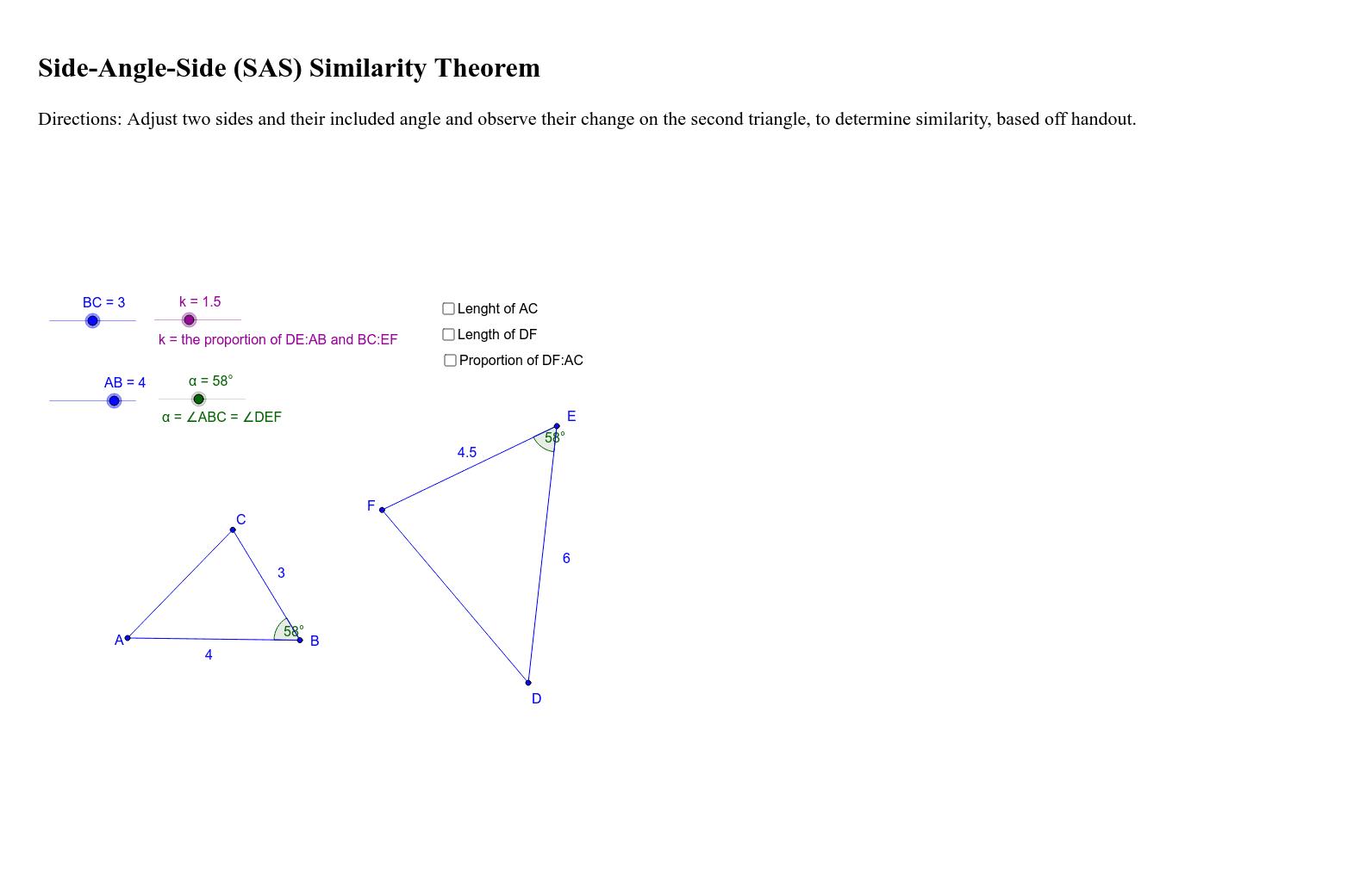 GeoGebra Applet