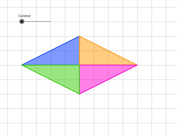 Vers La Formule Pour Calculer L Aire Du Losange Geogebra