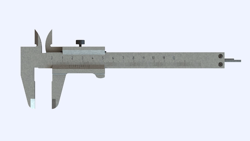 A caliper is an instrument used in the place of a ruler for more accurate and more precise measurements.  The Vernier scale is used to increase precision over a standard ruler.