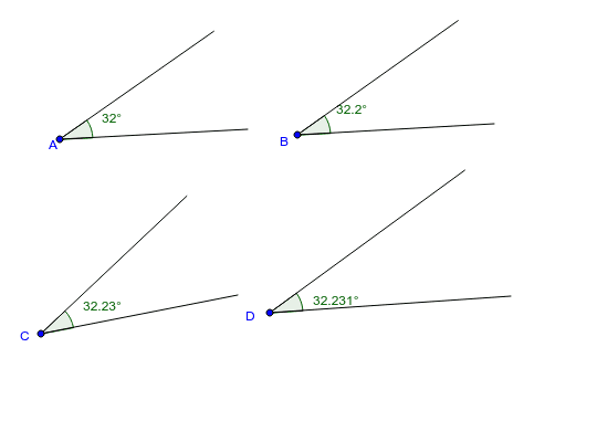 زاویه های مساوی – GeoGebra