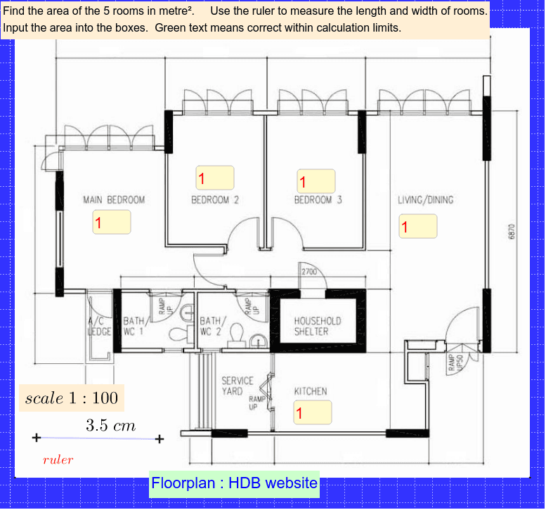 Map Scales Room Area Geogebra