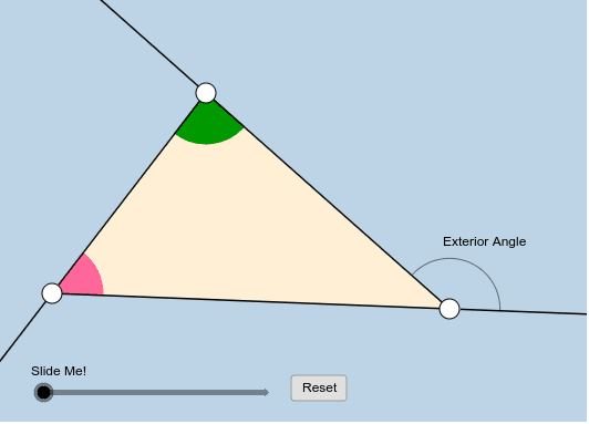 Exterior Angle Theorem Geogebra