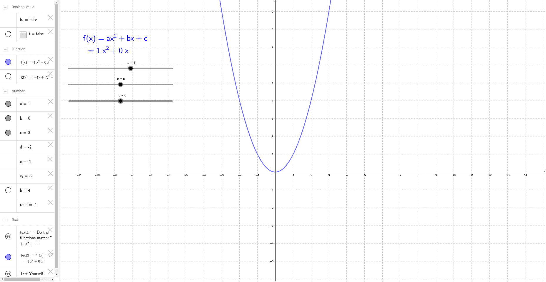 Standard Form Grapher GeoGebra
