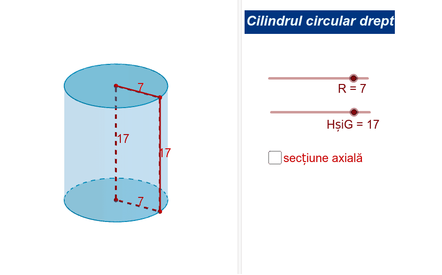 Sectiunea Axiala A Unui Cilindru Circular Drept Cilindrul circular drept – GeoGebra