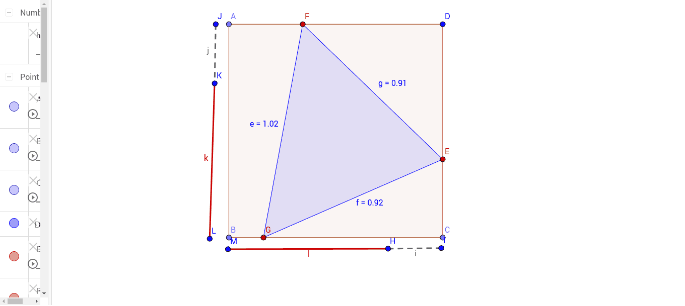 Unit Square Triangle Maximum Length Of The Shortest Side Geogebra Unit Square Triangle Maximum Length Of The Shortest Side Geogebra