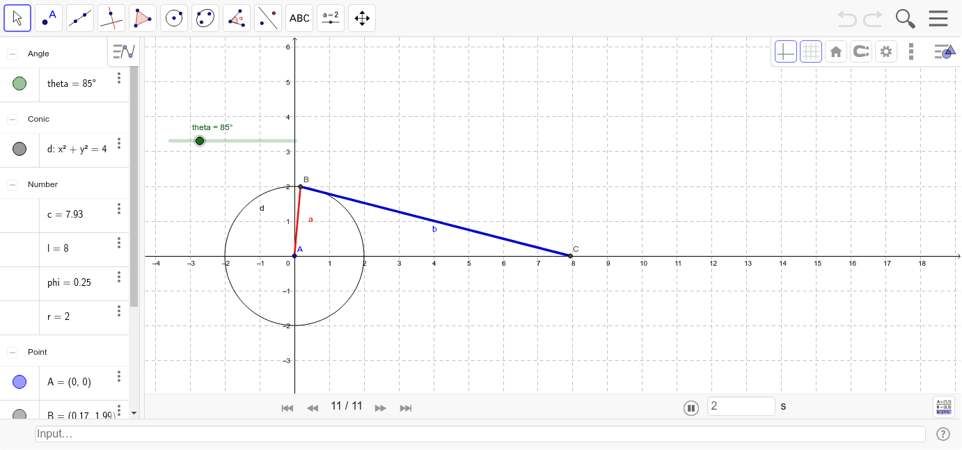 Slider Crank Mechanism GeoGebra