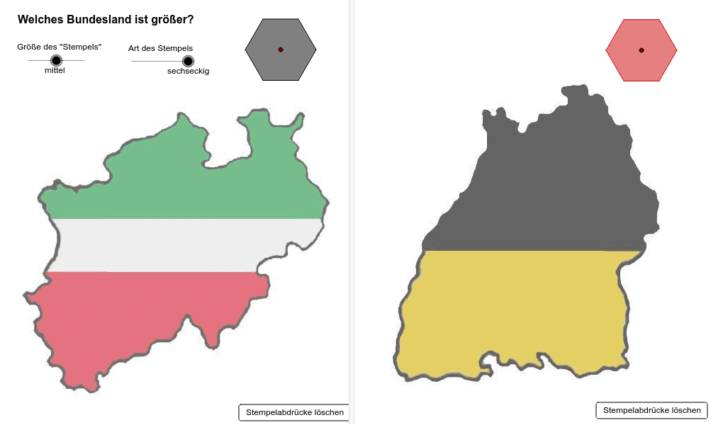 Flächenvergleich durch Stempeln – GeoGebra