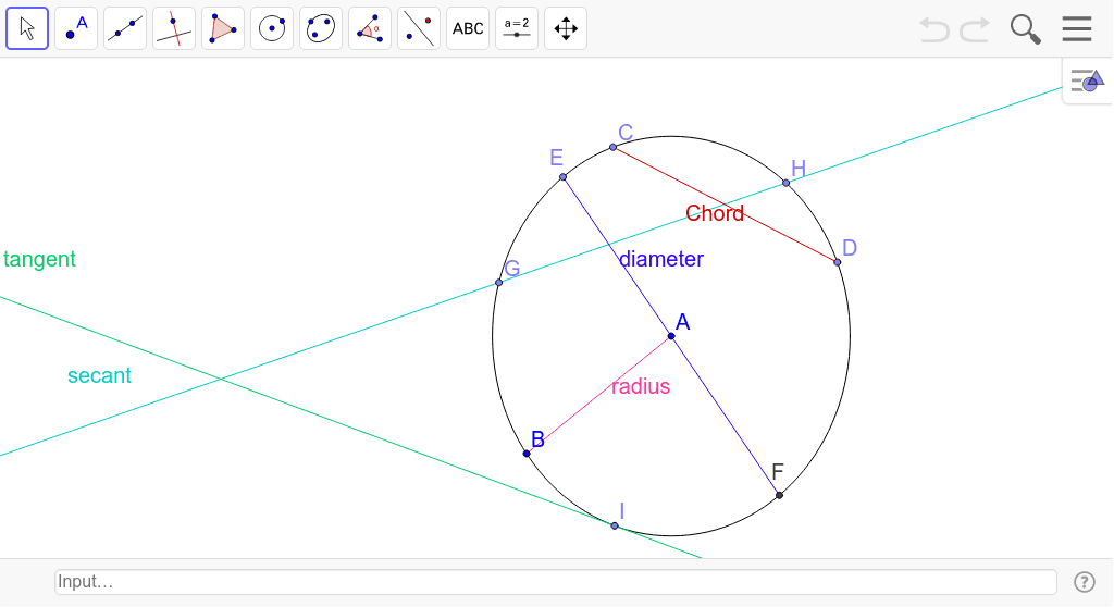 Line segments in circles