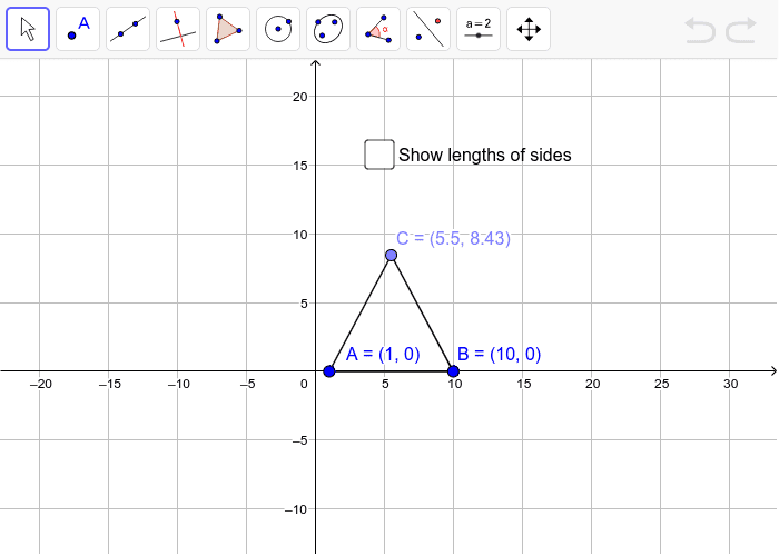 Lengths of sides