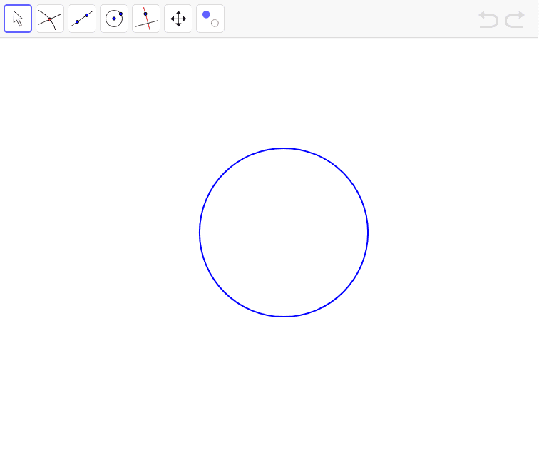 Circle Center Construction – GeoGebra