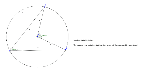 Arcs and Angles Investigation #1 – GeoGebra