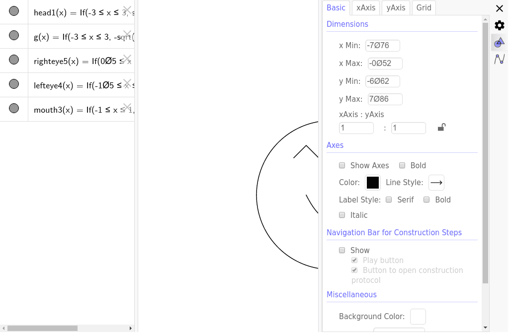 Smiley Face GeoGebra