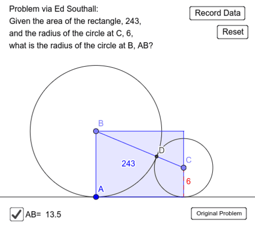 circles in rectangle problem