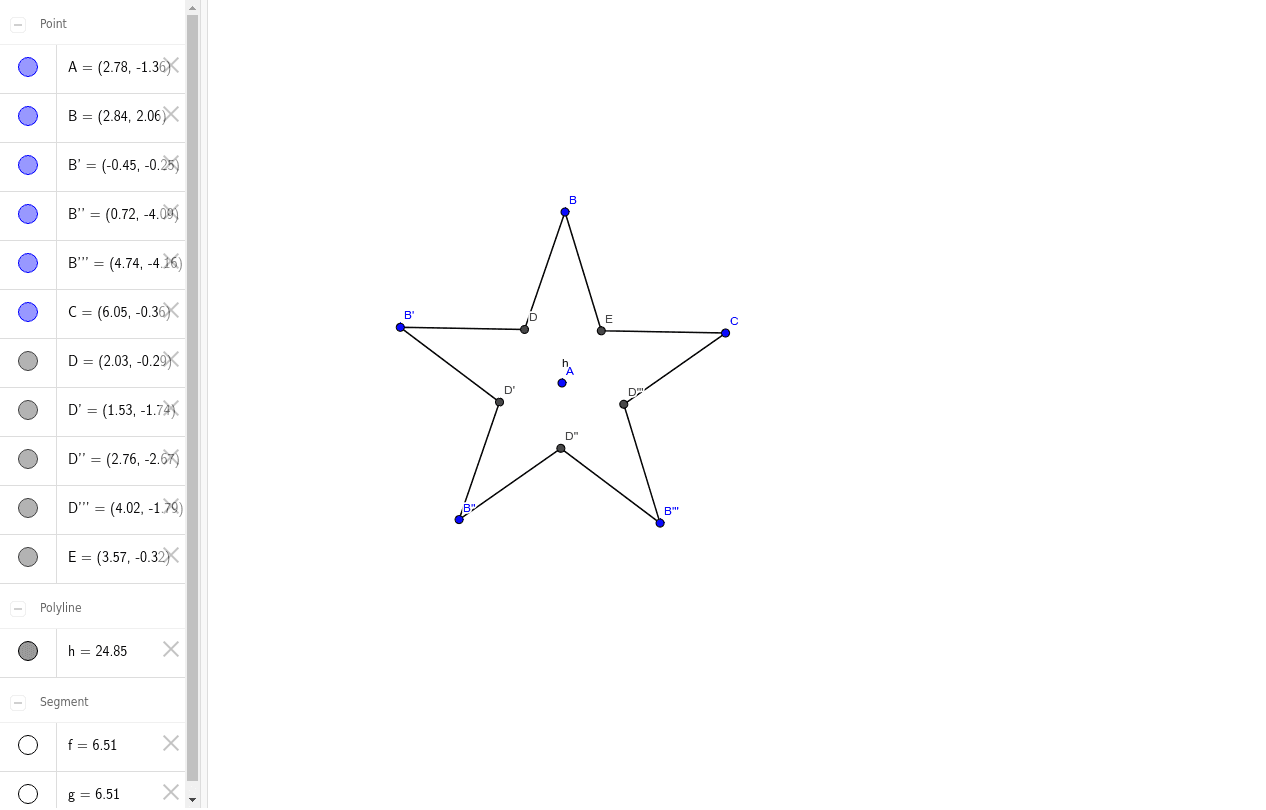 五角星 Geogebra