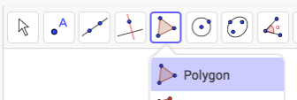 Draw a triangle connecting all 3 vertices.