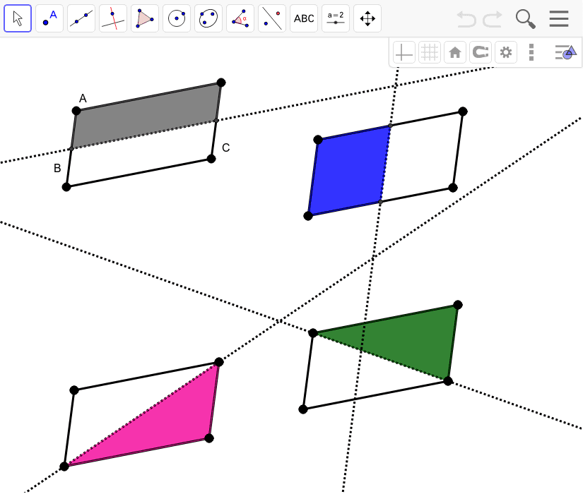 Reflection of a shape – GeoGebra