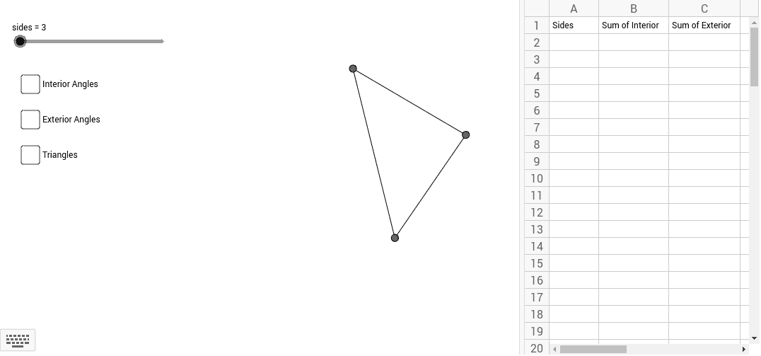 Sum Of Interior And Exterior Angles Of Polygons Geogebra