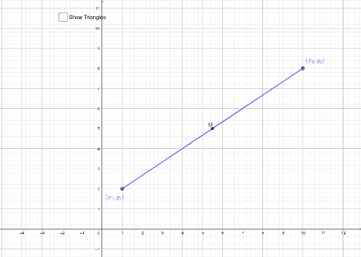 Midpoint formula proof – GeoGebra