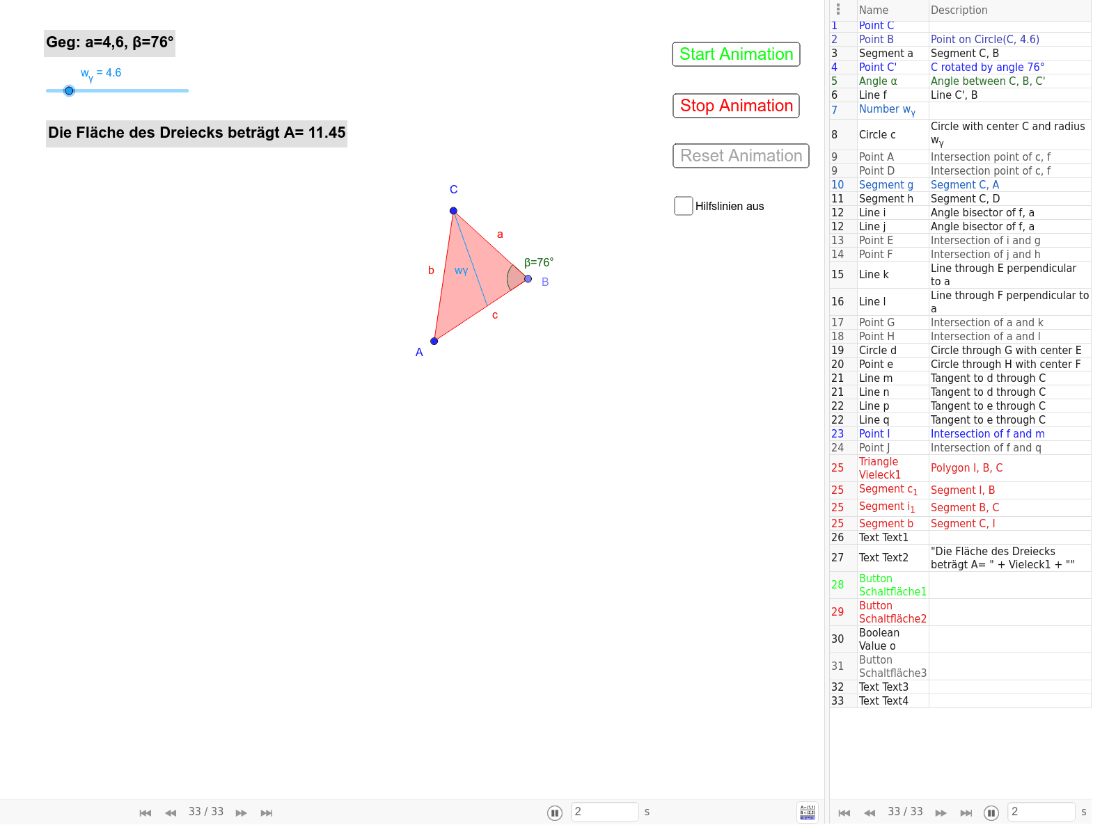 GeoGebra Applet