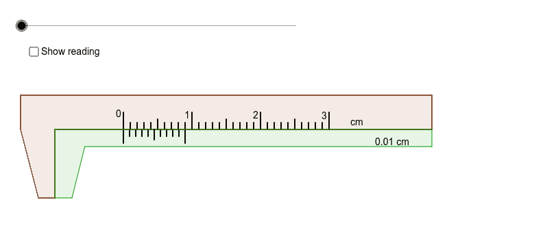 vernier scale for calipers GeoGebra