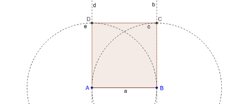 Квадратын байгуулалт – GeoGebra