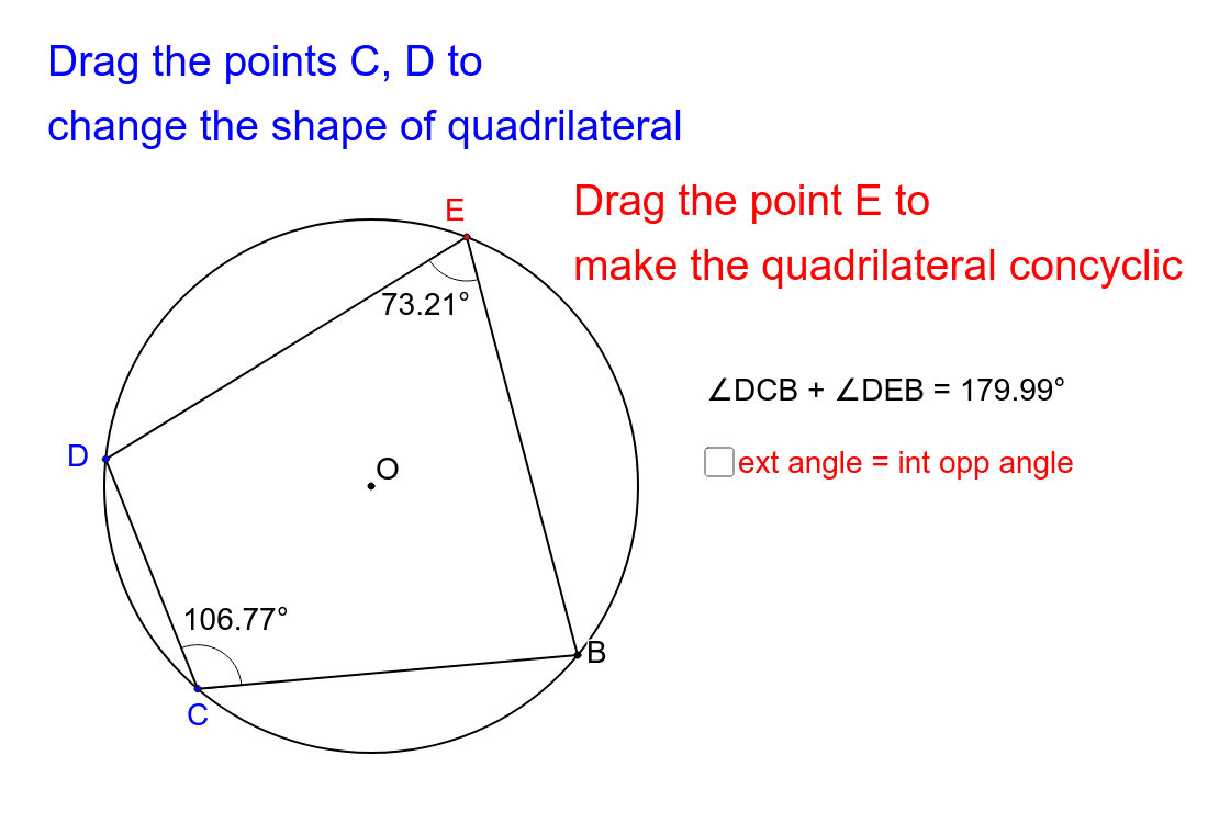 Test for Concyclic points (2) GeoGebra