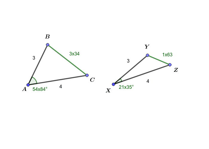Hinge Theorem GeoGebra
