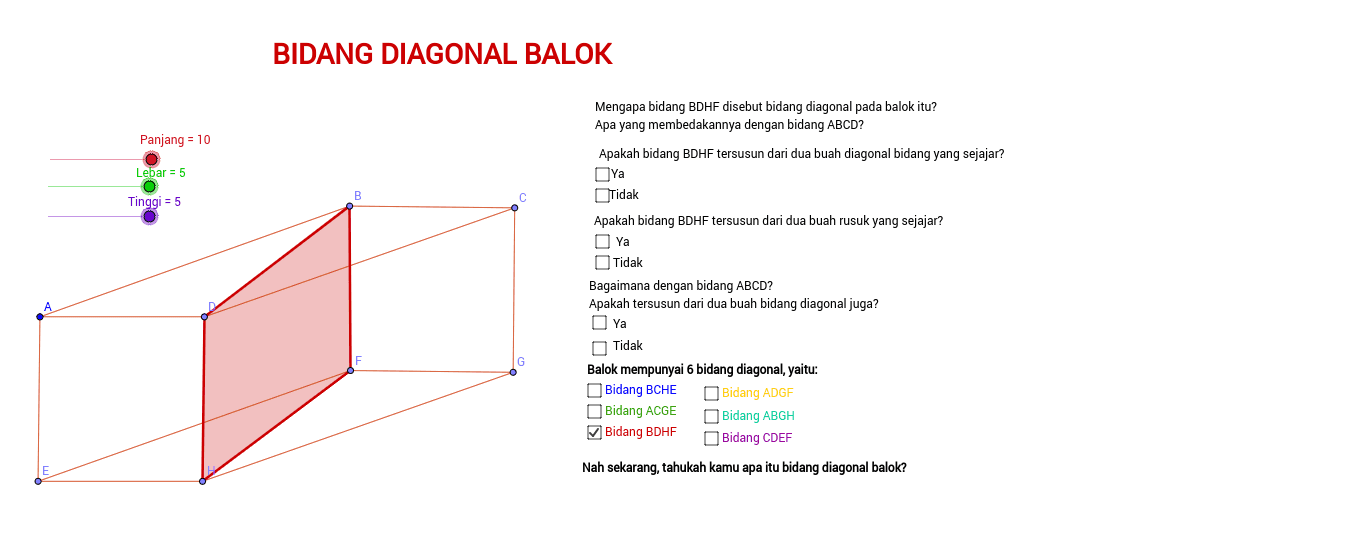 Apa Itu Diagonal Bidang