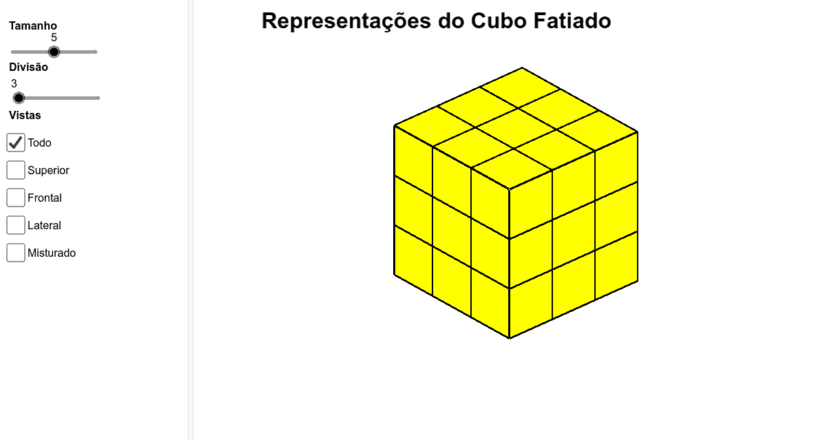 Projeto: Representações dos Sólidos Geométricos Fatiados