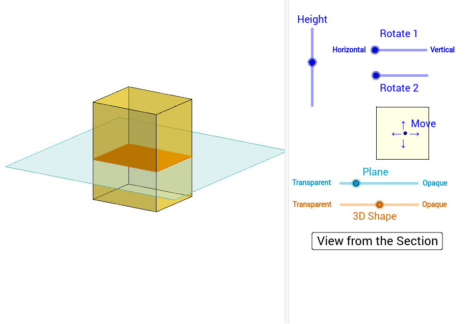 Cross Sections of Rectangular Prisms GeoGebra