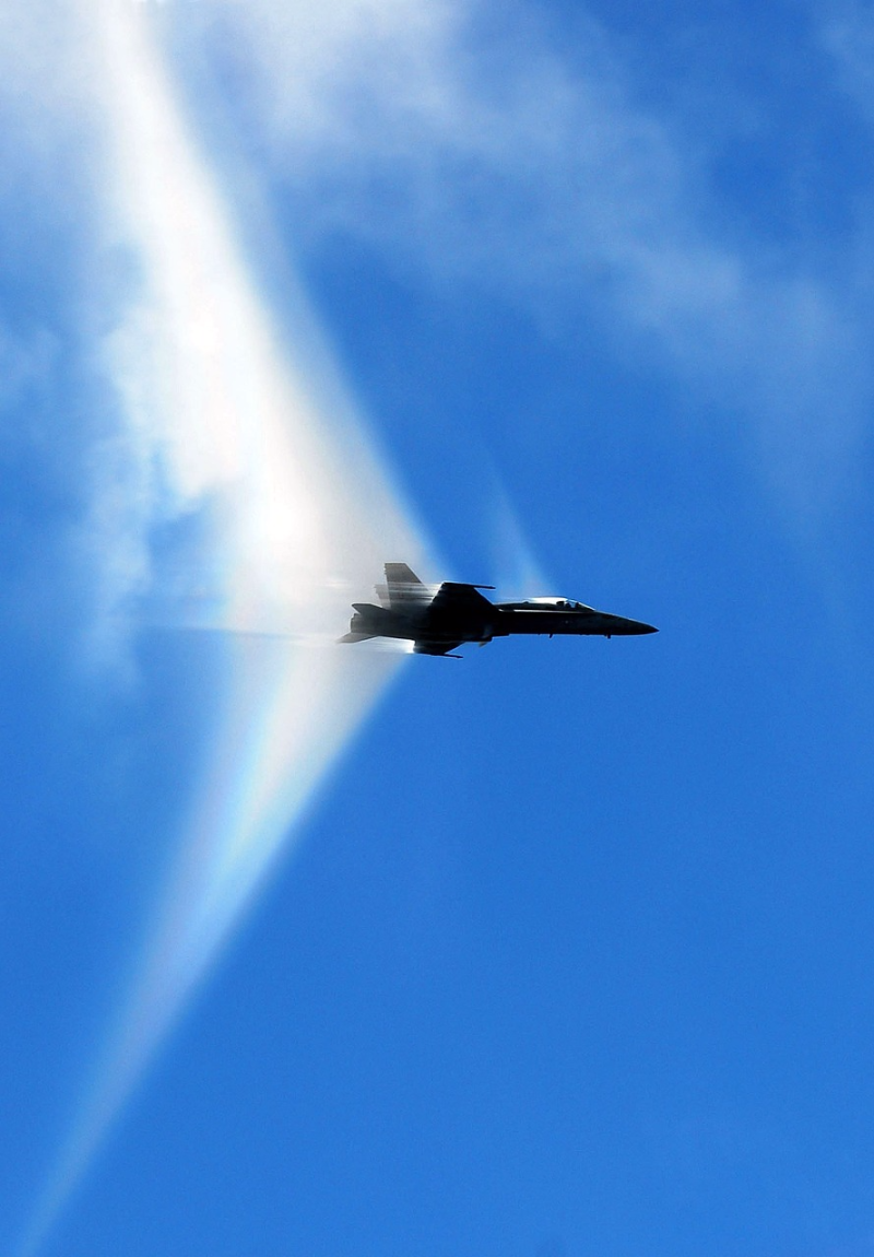 Plane Breaking the Sound Barrier