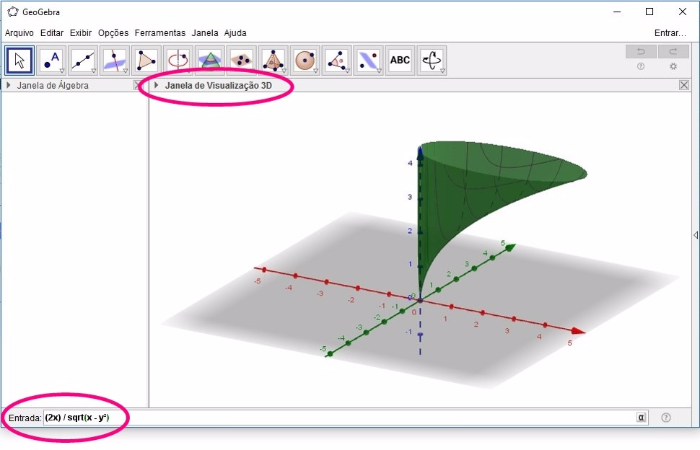 [size=100][size=85]Figura 2: função [/size][/size][size=85][size=100][math]f\left(x\right)=\frac{2x}{\sqrt{x-y^2}}[/math][/size][/size]
