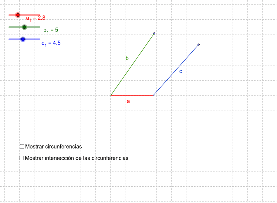 CONSTRUCCIÓN DE UN TRIÁNGULO DADAS TRES MEDIDAS