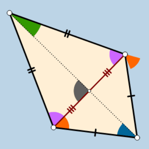 Diagonals of Kite Animation GeoGebra